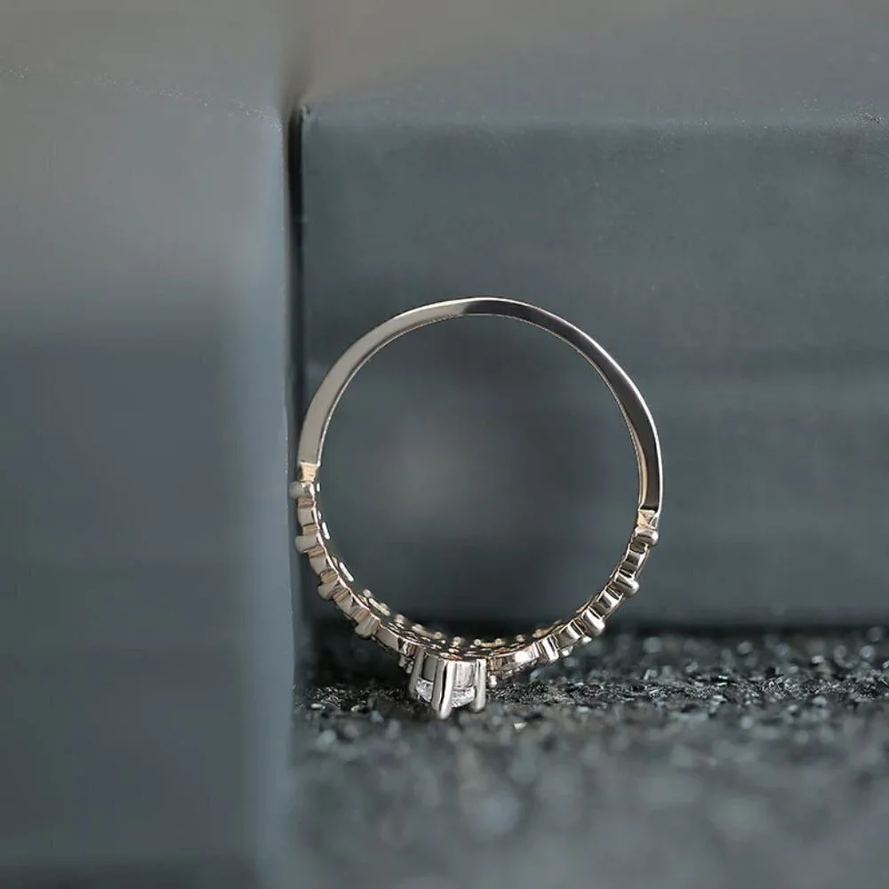 💎Sweet Beautiful Round Dainty Gemstone Zircon Rings for Women, INDN8137 - Picture 4 of 6